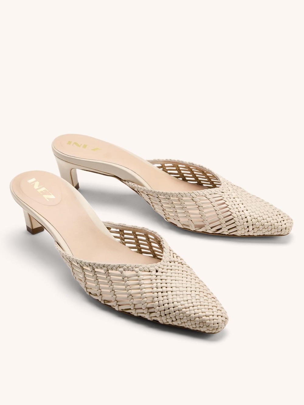 Inez Palma in Crema Woven Nappa NWT SIZE 7 WOMEN